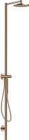 Vorschau: Axor Starck Duschsäule mit Thermostat und Kopfbrause 240 1jet, polished red gold 12672300