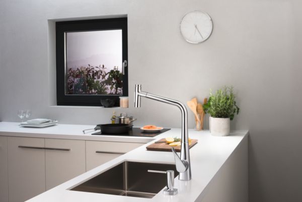 Hansgrohe Metris Select M71 Einhebel-Küchemischer 320 mit Ausziehbrause und sBox