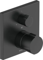 Vorschau: Duravit C.1 Brausethermostat Unterputz für 1 Verbraucher mit Abstellventil, eckig, schwarz matt, C14200015046
