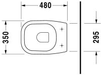 Vorschau: Duravit D-Code Stand-WC Tiefspüler Spülrand halb offen, weiß