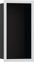 Hansgrohe XtraStoris Individual Wandnische schwarz matt mit Designrahmen 300/150/100, weiß matt