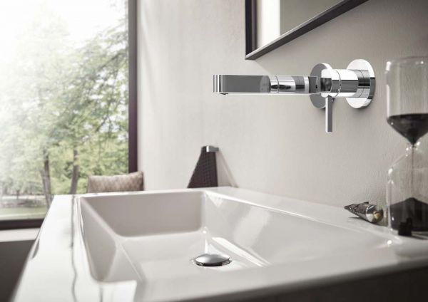 Hansgrohe Finoris Einhebel-Waschtischarmatur Unterputz für Wandmontage mit Auslauf 16,5 cm, chrom 76051000