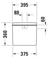 Vorschau: Duravit D-Neo Aufsatz-Spülkasten 3/6L Dual Flush, Anschluss rechts oder links, WonderGliss, weiß