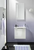 Vorschau: Burgbad Eqio Mineralguss-Handwaschbecken mit Waschtischunterschrank, weiß hochglanz, Griff schwarz matt SFPG052F2009C0001G0200