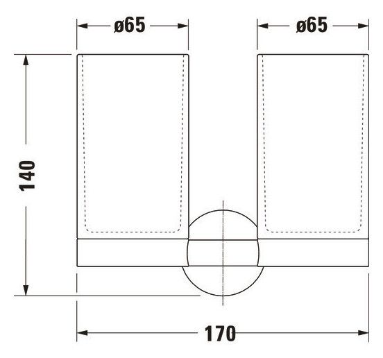 Duravit Starck T Zahnputzbecher wandhängend, chrom 0099481000