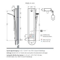 Vorschau: WimTec PROOF P7 HyPlus PRO Duschpaneel 12V Netzbetrieb, weiß