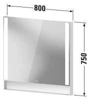 Vorschau: Duravit Qatego Spiegel 80x75cm mit Dimmfunktion und Nischenbeleuchtung