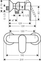 Vorschau: Hansgrohe Vernis Blend Duscharmatur Aufputz chrom 71640000