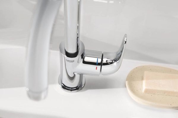Grohe Euroeco Einhand-Waschtischbatterie L-Size mit Ablaufgarnitur, chrom