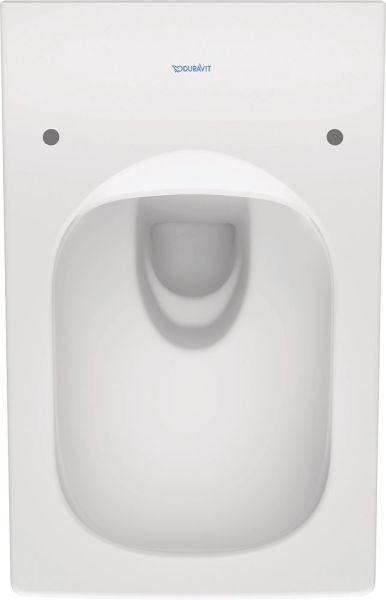 Duravit Viu Wand-WC 57x37cm, eckig, HygieneGlaze, rimless, Durafix, weiß