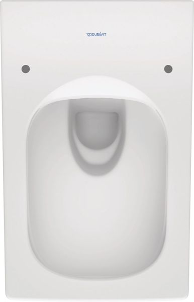 Duravit Viu Wand-WC 57x37cm, eckig, WonderGliss, rimless, Durafix, weiß