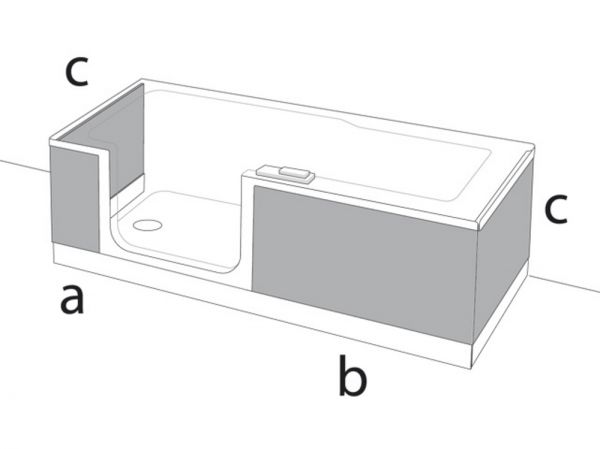 Artweger Twinline 2 Schürze 04 Einbau an gerader Wand