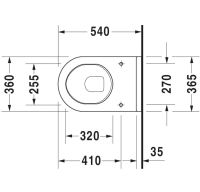 Vorschau: Duravit Starck 3 Wand-WC 54x36,5cm, oval, WonderGliss, weiß