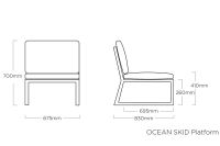 Vorschau: KETTLER OCEAN SKID PLATFORM Eck-Lounge-Set anthrazit/ hellgrau meliert