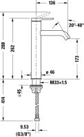 Vorschau: Duravit C.1 Waschtischarmatur L für Aufsatzbecken, chrom