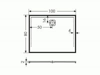 Vorschau: Polypex PLANO 100x80 Duschwanne 100x80x2cm