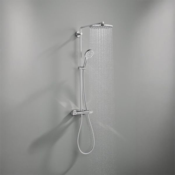 Grohe Vitalio Joy+ System 280 Duschsystem mit Thermostat, Wandmontage, chrom 1142240000