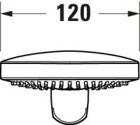 Vorschau: Duravit Handbrause 12cm, 3 Strahlarten, schwarz matt