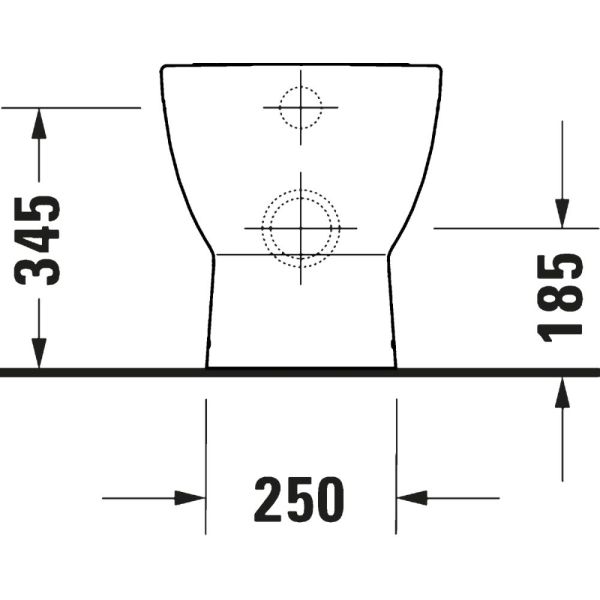 Duravit D-Code Stand-WC rimless Set mit SoftClose WC-Sitz 57x37cm, weiß