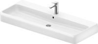 Duravit Qatego Aufsatz-Waschtisch 120x47cm mit 1 Hahnloch, geschliffen, weiß 2382120027