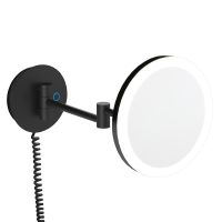 Vorschau: Cosmic Essentials LED-Kosmetikspiegel Ø 20cm, dimmbar, schwarz matt 2923684 2