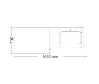 Vorschau: Burgbad Sys30 Badmöbel-Set 161cm mit Waschmaschinenschrank und Spiegel