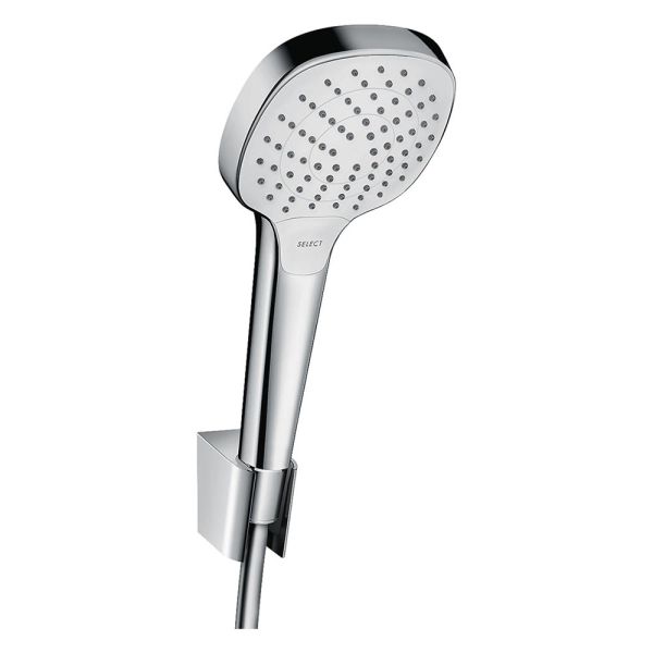 hansgrohe Croma Select E Brauseset 110 Vario 3jet, Duschschlauch 1,6m, weiß/chrom 28093400