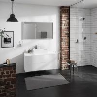 Vorschau: Hansgrohe Xevolos E Waschtischunterschrank 118x55cm für Aufsatzwaschtisch mit Konsole, 2 Schubkästen