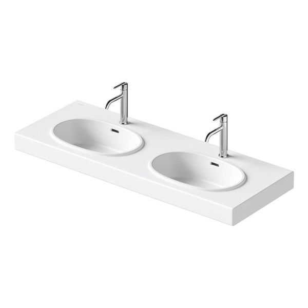 Duravit Balcoon Doppel-Waschbecken 130cm, weiß matt