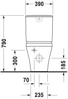 Vorschau: Duravit DuraStyle Stand-WC für Kombination, Tiefspüler 37x63cm, WonderGliss, weiß
