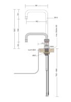 Vorschau: Quooker Classic Nordic Square single tap Kochend-Wasserhahn ohne Mischbatterie, eckig