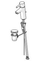 Vorschau: Hansa Hansavantis Waschtischarmatur mit Ablaufgarnitur, 6 l/min, Pinhebel, chrom
