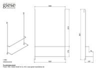 Vorschau: Giese Server Badetuchhalter mit 2 Badetuchstangen für Glaswand 51cm, schwarz matt