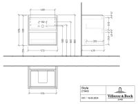Vorschau: Villeroy&Boch Skyla Waschtischunterschrank C79400 57cm, 2 Auszüge