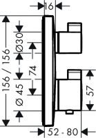 Vorschau: Hansgrohe Ecostat Square Thermostat Unterputz für 2 Verbraucher