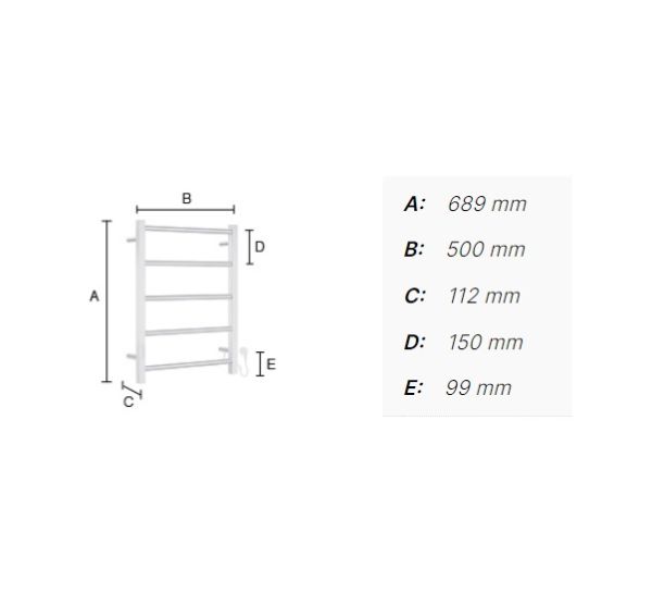 Smedbo Dry Handtuchwärmer kompakt 68,9cm, edelstahl poliert