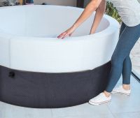 Vorschau: NetSpa Vita Schaumstoff Whirlpool für 4 Personen, rund, Ø156cm inkl. 5 tlg. Möbel-Set