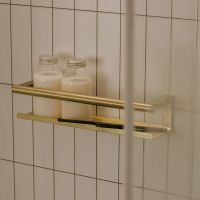 Vorschau: Cosmic Architect S+ Seifenkorb mit Duschabzieher 35cm, gold gebürstet