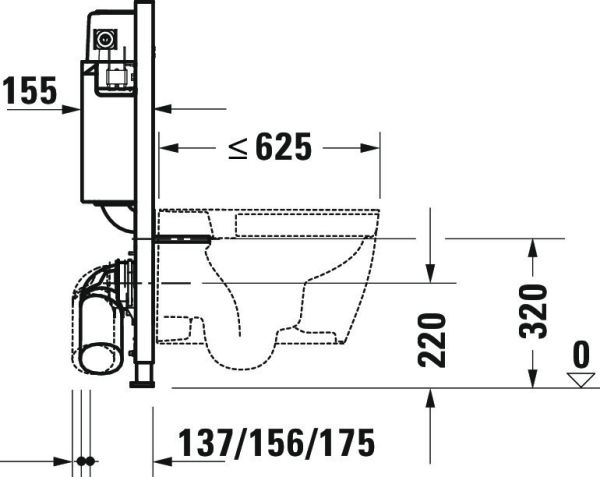 Duravit DuraSystem Installationselement Trockenbau für WC Basic, 50x84cm