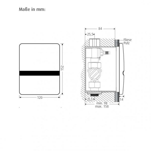 WimTec MULTI 2 Berührungslose Einzelurinalsteuerung 9V Batteriebetrieb