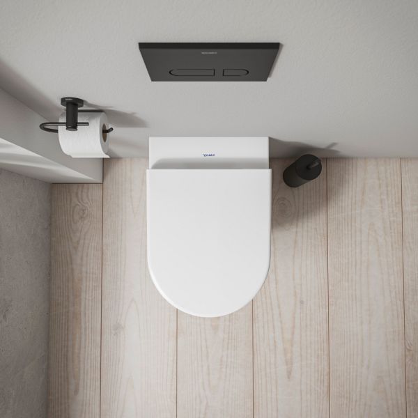 Duravit D-Code Wand-WC Set mit SoftClose WC-Sitz 54x37cm vormontierte Scharniere weiß 49030900B2