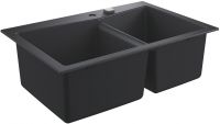 Vorschau: Grohe K700 90-C Kompositspüle/Küchenspüle mit Doppelbecken, granit schwarz