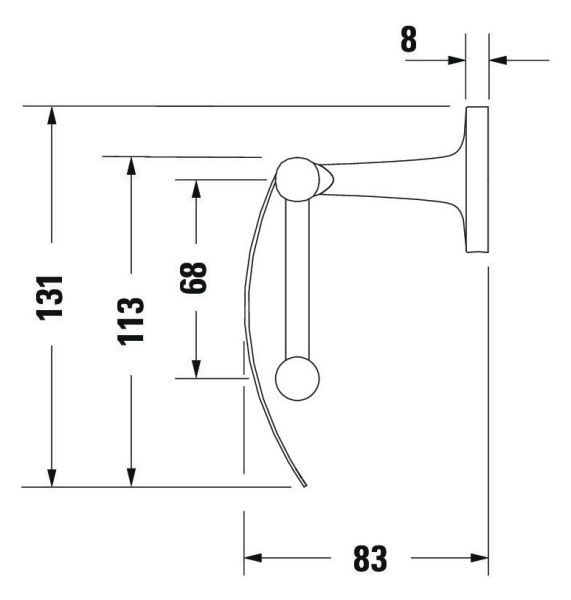 Duravit Starck T Papierrollenhalter mit Deckel wandhängend, schwarz matt 0099404600