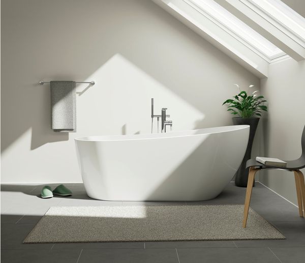 Duravit DuraFaro freistehende ovale Badewanne 170x75cm 700567, weiß