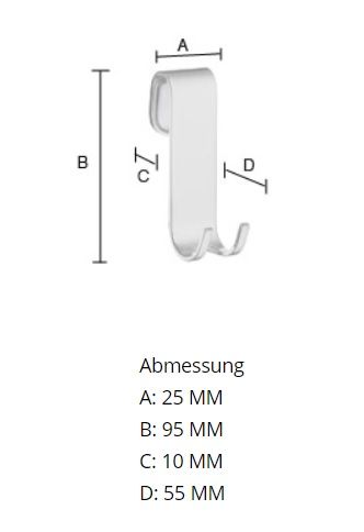 Smedbo Sideline Haken für Duschwände und Duschkörbe, chrom