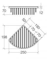 Vorschau: lineabeta FILO Duschablage 25x19cm, chrom