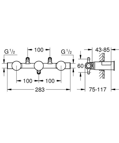 Grohe Zweihand Unterputz-Universal-Einbaukörper 29025002 2