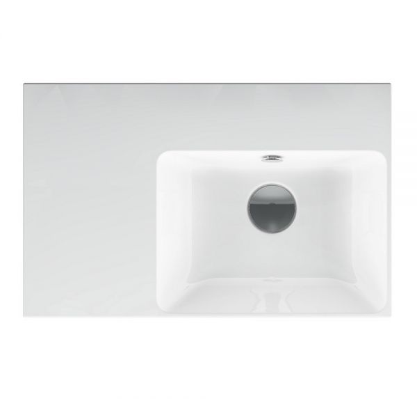Catalano Zero|Verso Handwaschbecken, 55x35cm, Becken rechts, CATAglaze+ 55DZEUP