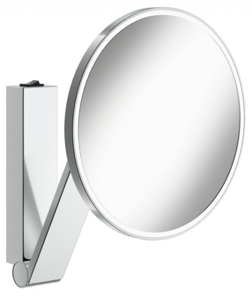 Keuco Kosmetikspiegel iLook_move beleuchtet mit Wippschalter Ø 21cm, 5-fache Vergrößerung