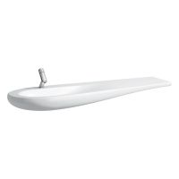 Vorschau: Laufen IL BAGNO ALESSI ONE Waschtisch Ablage rechts 160x50cm, weiß LCC H8149714001041